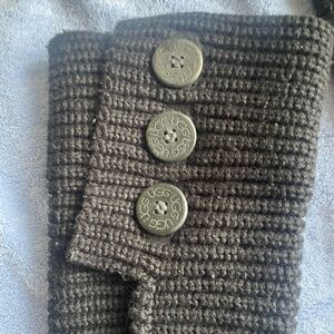 UGG Black Knit Buttoned boots.